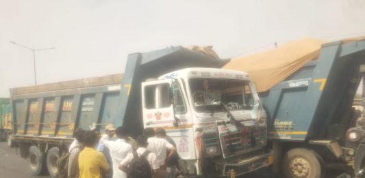 મોરબી 8-A નેશનલ હાઇવે પર બે ટ્રક વચ્ચે અકસ્માત