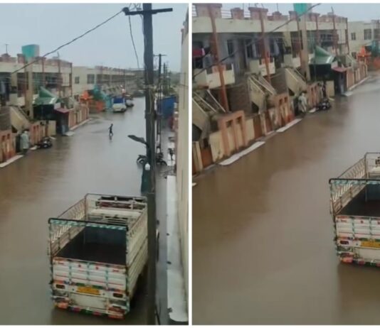 પીપળી રોડ પરની તિલક ધામ સોસાયટીમાં પાણી ભરાયા