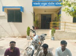 વાંકાનેર: પઠાણી ઉઘરાણી કરી બાઈક અને દાગીના પડાવનાર ત્રણ વ્યાજખોરો ઝડપાયા
